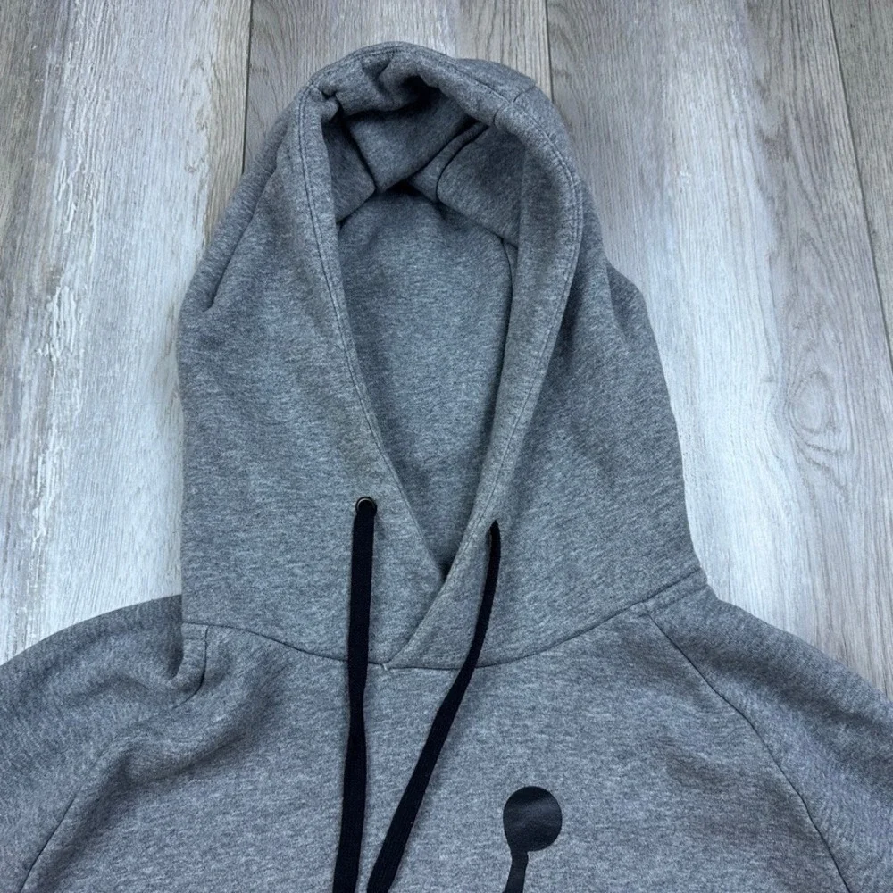 Nike Jordan Jumpman Logo Hoodie Mens Large Gray Black Sweatshirt Hooded Men